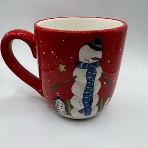 26 International Red Snowman Mug
